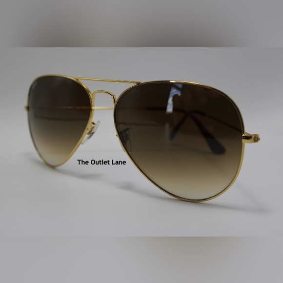 Model Display RayBan Aviator Gradient Brown RB3025 - Picture 8 of 16